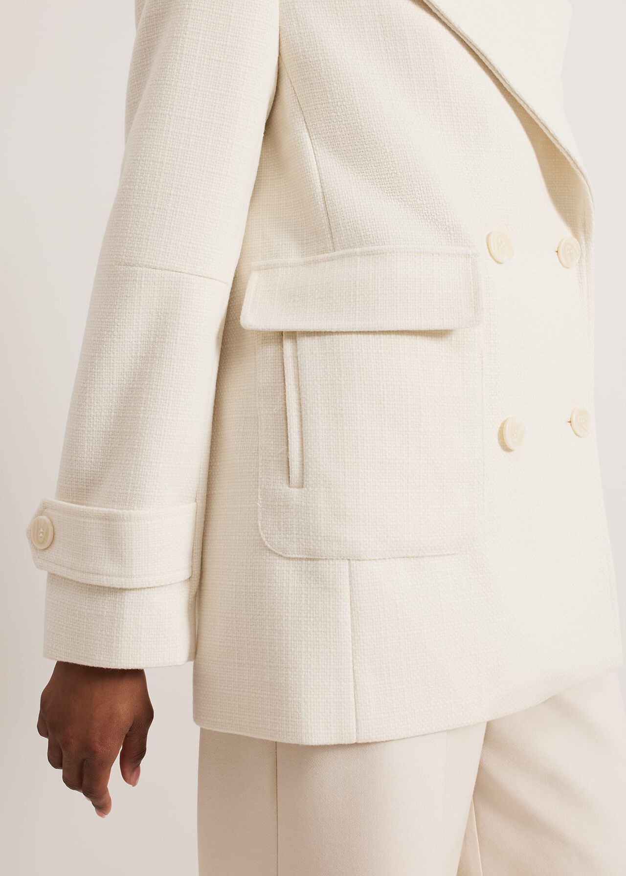Amelie Ivory Short Peacoat