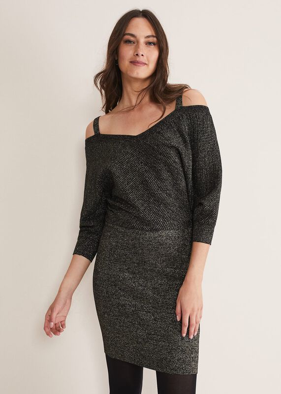 Florin Fitted Shimmer Column Dress