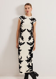 ${product-id}-Beth Jacqaurd Dress-Black/Ivory-${view-type}
