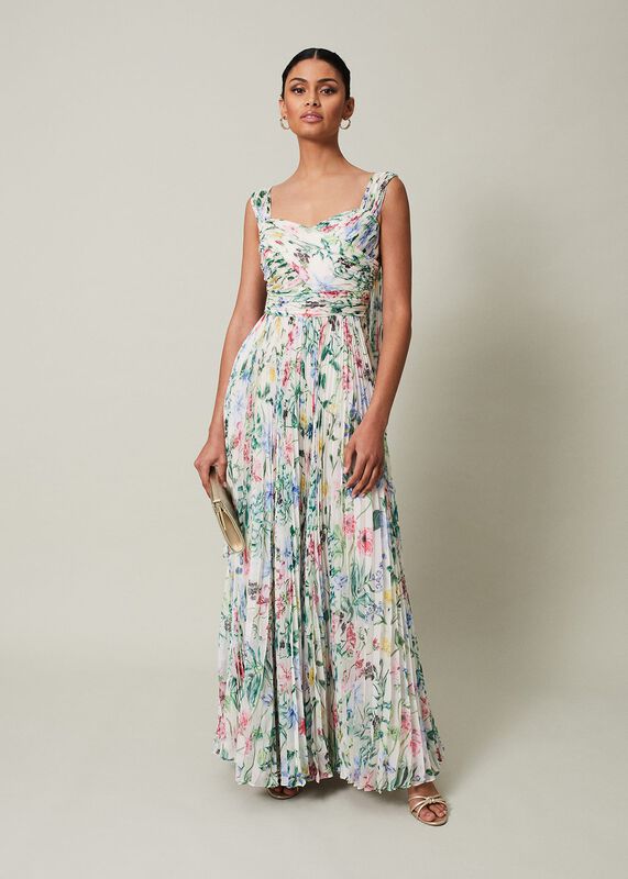 Gretel Floral Pleated Maxi Dress